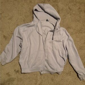 Light Lavender Zip-Up Hoodie